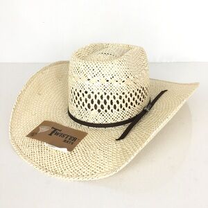 Twister Western Straw Hat NEW Stiff Brim Tan Unisex Cowboy Cowgirl Rodeo NWT